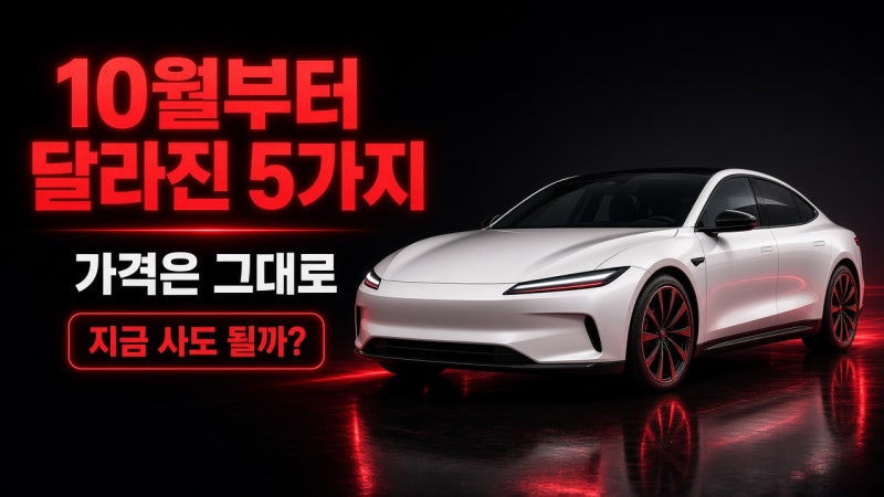 "가격은 그대로인데?" 테슬라 모델3 10월부터 달라진 5가지, 지금 사도 될까
