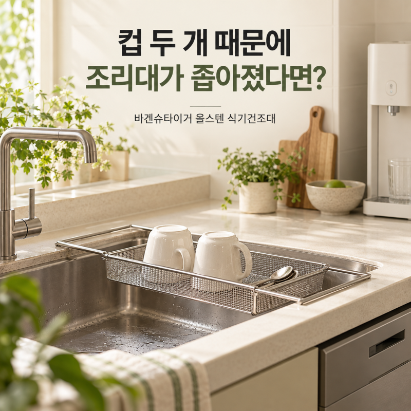 바겐슈타이거 올스텐 식기건조대｜직접 써보고 추천하는, 식세기 옆 작은 건조대