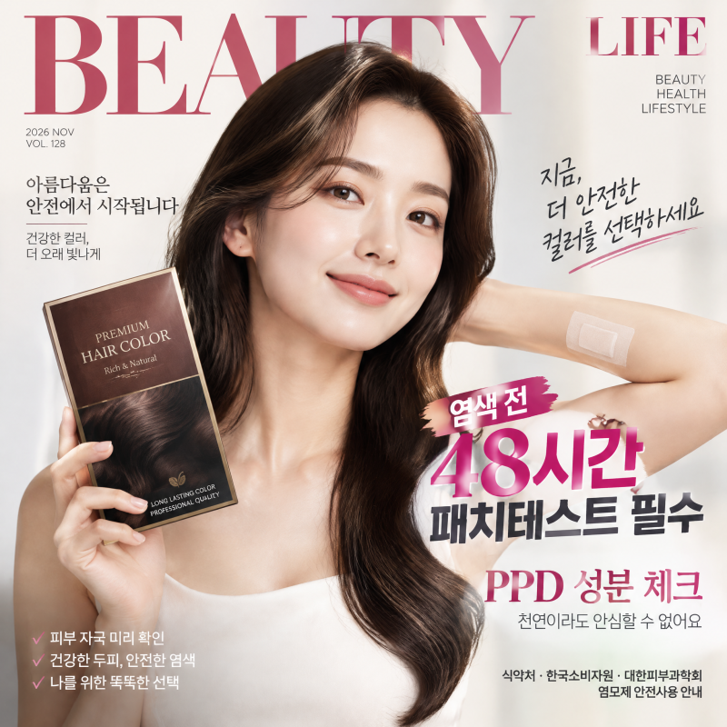 염색약 알레르기(PPD 성분) 사전 테스트 방법 — 식약처·소비자원·피부과학회 안내