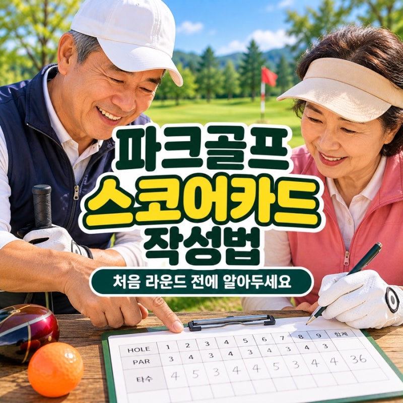 파크골프 스코어카드 작성법, 처음 라운드 전에 알아두세요
