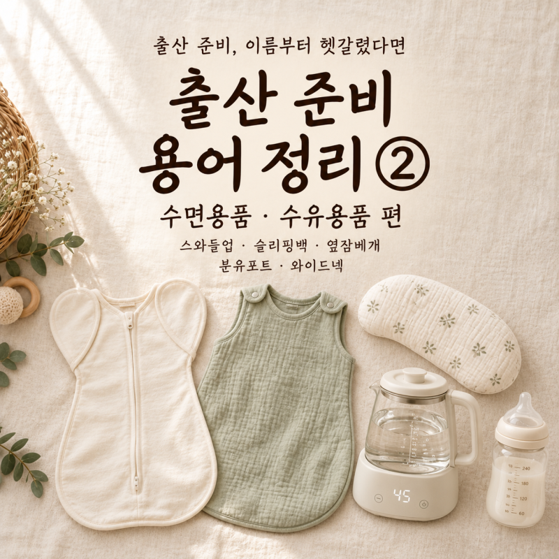 스와들업·슬리핑백·옆잠베개·분유포트·와이드넥 | 출산 준비 용어 정리 - 수면용품/수유....