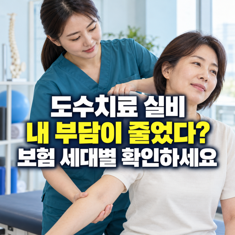 도수치료 1회 비용 및 실비 환급, 내 부담은 오히려 줄었다? — 세대별 실제 금액과 연 15회 함....