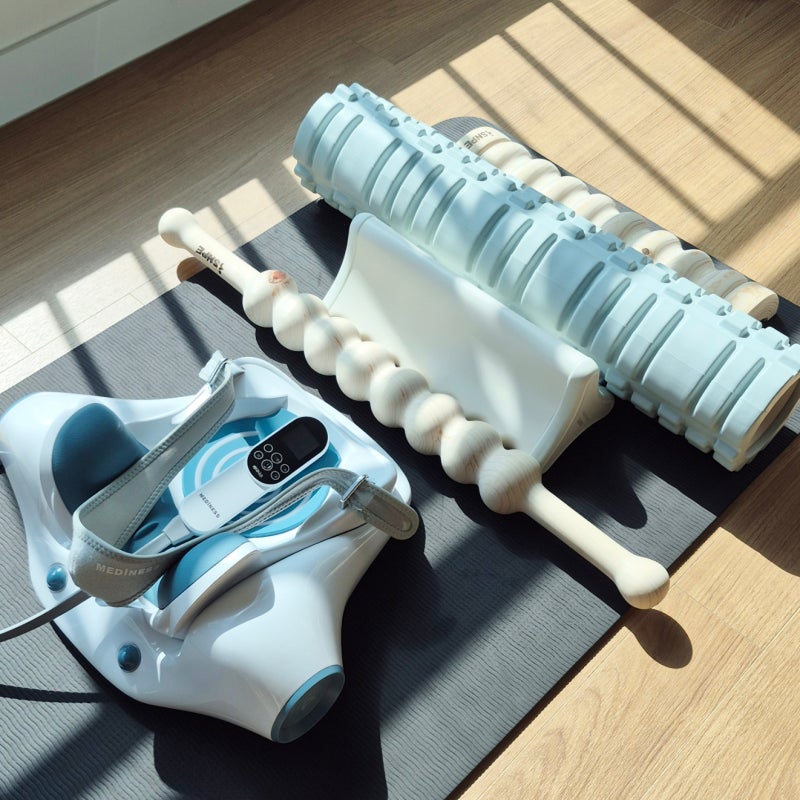 넥필 MDM-3577 목견인기 3~4개월 실사용 후기, 거북목·목디스크로 고생한 49세 엄마의 솔직한 이....