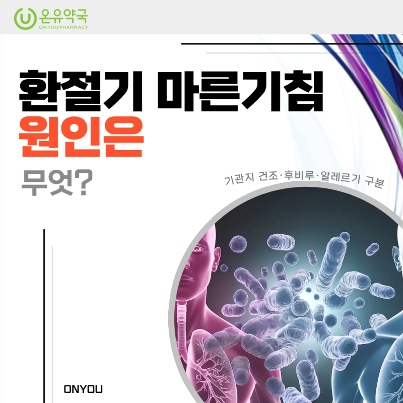환절기 마른기침 원인, 기관지 건조·후비루·알레르기 구분하기