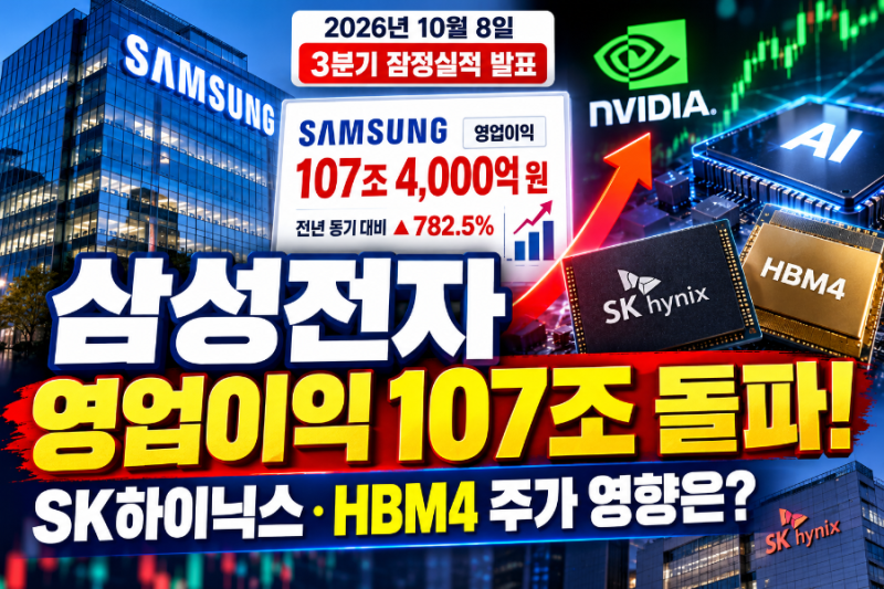 삼성전자 3분기 실적 발표｜영업이익 107조 돌파, SK하이닉스·HBM4 주가 영향은?