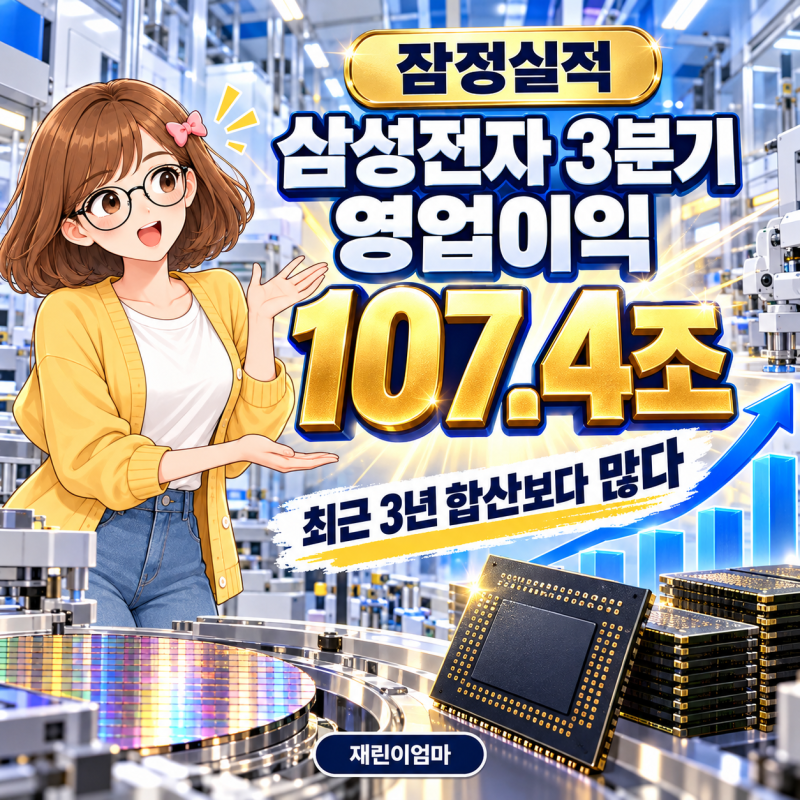 삼성전자 3분기 영업이익 107.4조, 최근 3년 합산보다 많은 잠정실적