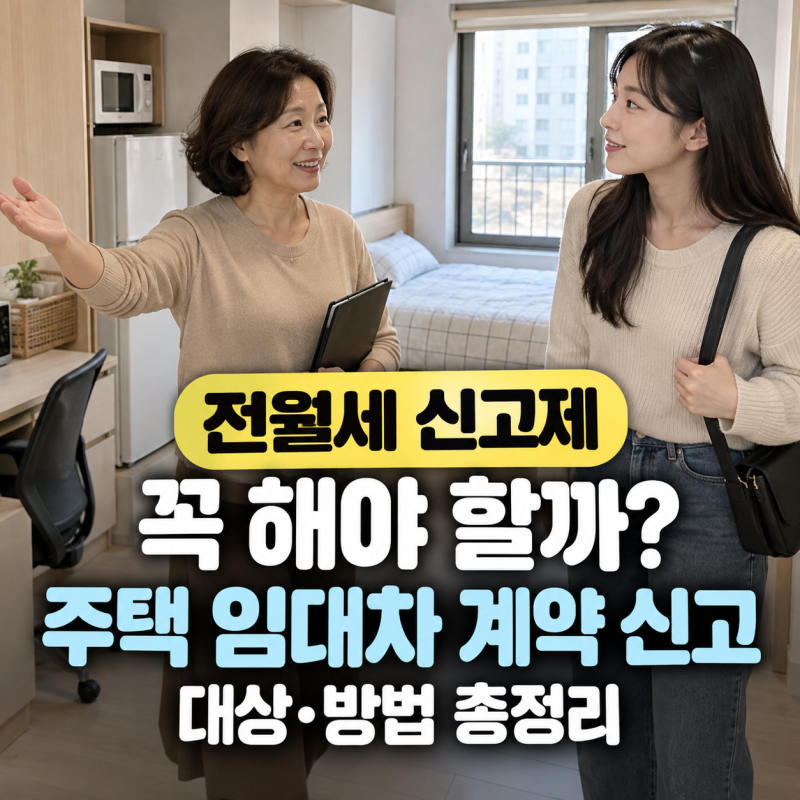 전월세 신고제 꼭 해야 할까? 주택 임대차 계약 신고 대상·방법 총정리