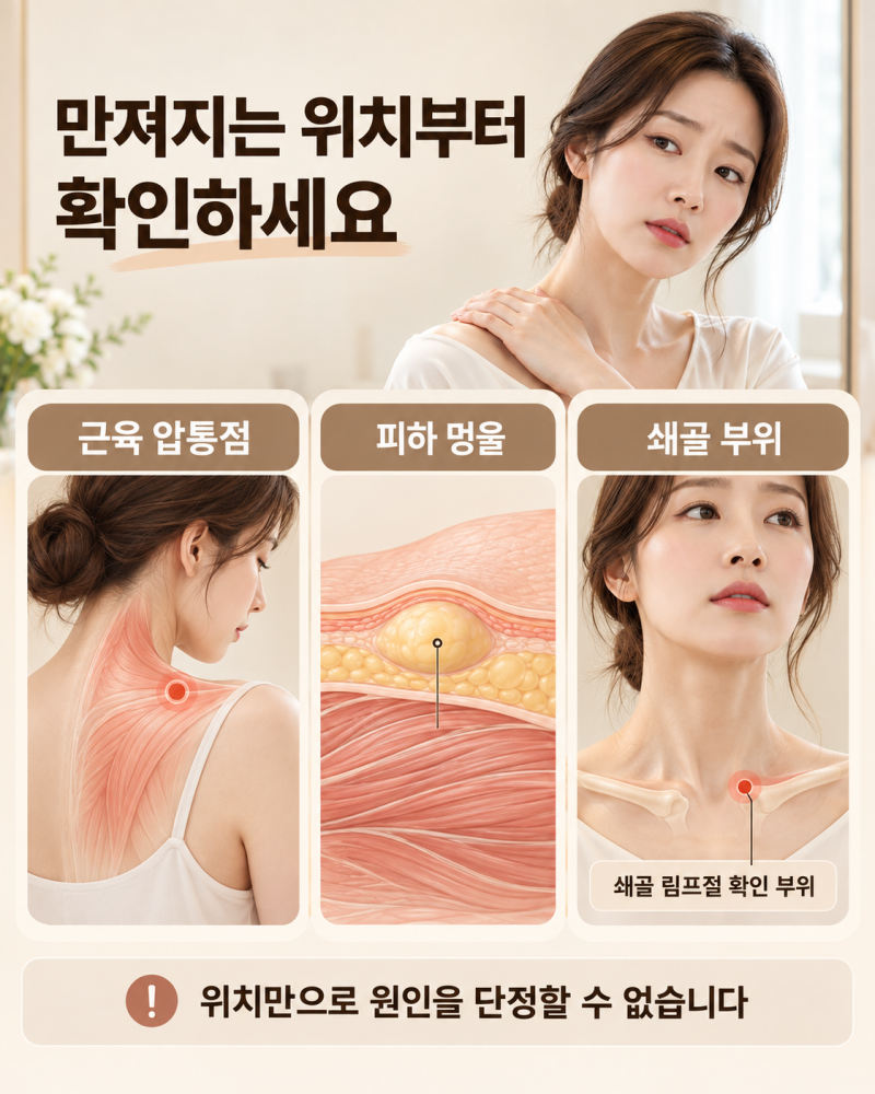 어깨 몽글몽글한게 만져진다면? 이 멍울, 근육 뭉침일까요?