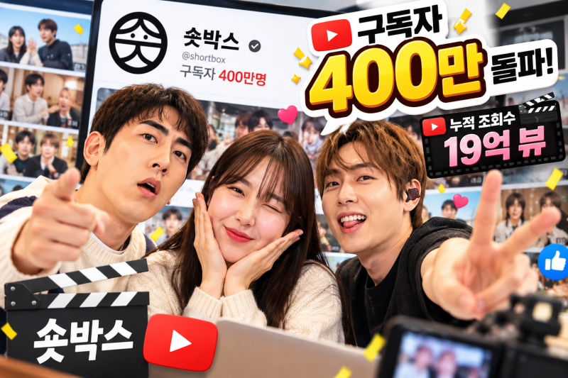 숏박스 구독자 400만 돌파! 김원훈·조진세·엄지윤, 누적 조회수 19억 뷰 인기 비결은?