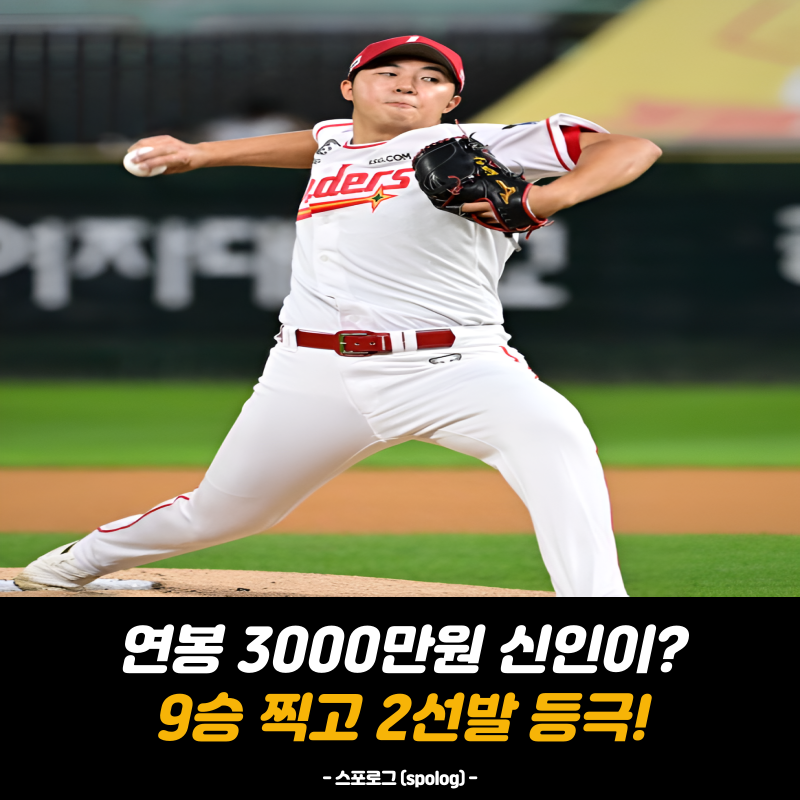“연봉 3000만원이 이 정도?” SSG 김민준, 데뷔 첫해 9승에 2선발까지 오른 20세 신인
