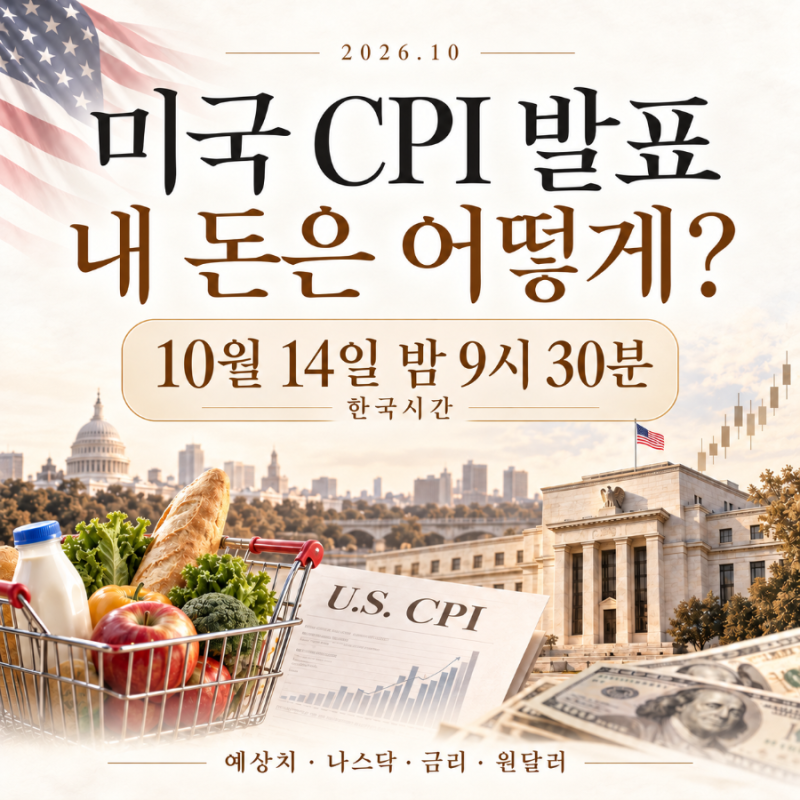 미국 CPI 발표일 10월 14일 한국시간 몇 시? 예상치·근원 CPI·나스닥·금리·원달러 환율 영향