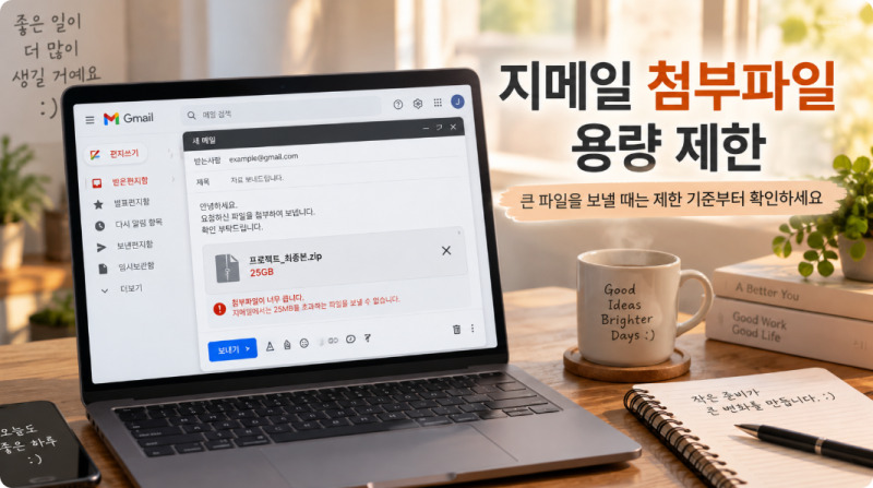 지메일 첨부파일 용량 제한 25MB｜대용량 파일 보내는 방법까지