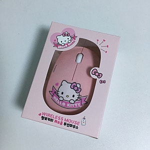 [상품리뷰]  내돈내산 헬로키티 저소음 무선마우스 밀크팩 구매후기