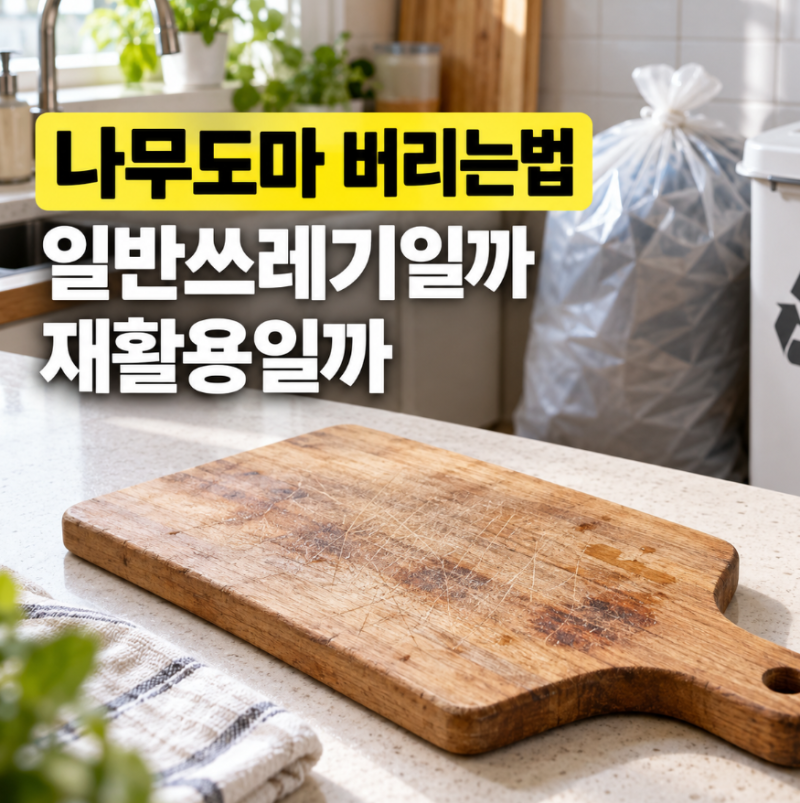 나무도마 버리는법 어떤 쓰레기로 처리해야 할까?