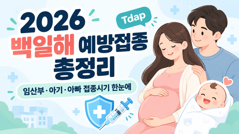 2026 백일해 예방접종 총정리｜임산부 접종 시기·아기·아빠·가족 Tdap까지
