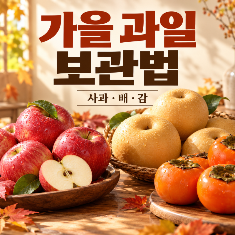 가을 제철 과일 보관법｜사과·배·감, 한 봉지에 넣지 마세요