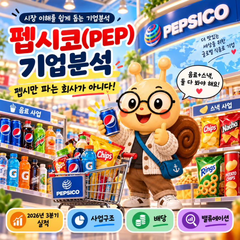 펩시코(PEP) 기업분석｜펩시만 파는 회사가 아니다, 2026년 3분기 실적·사업구조·배당·밸류에....
