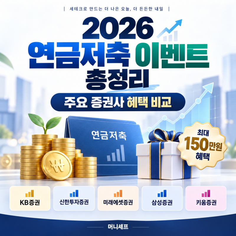 2026년 10월 연금저축 이벤트 총정리｜증권사별 최대 150만원 혜택 비교