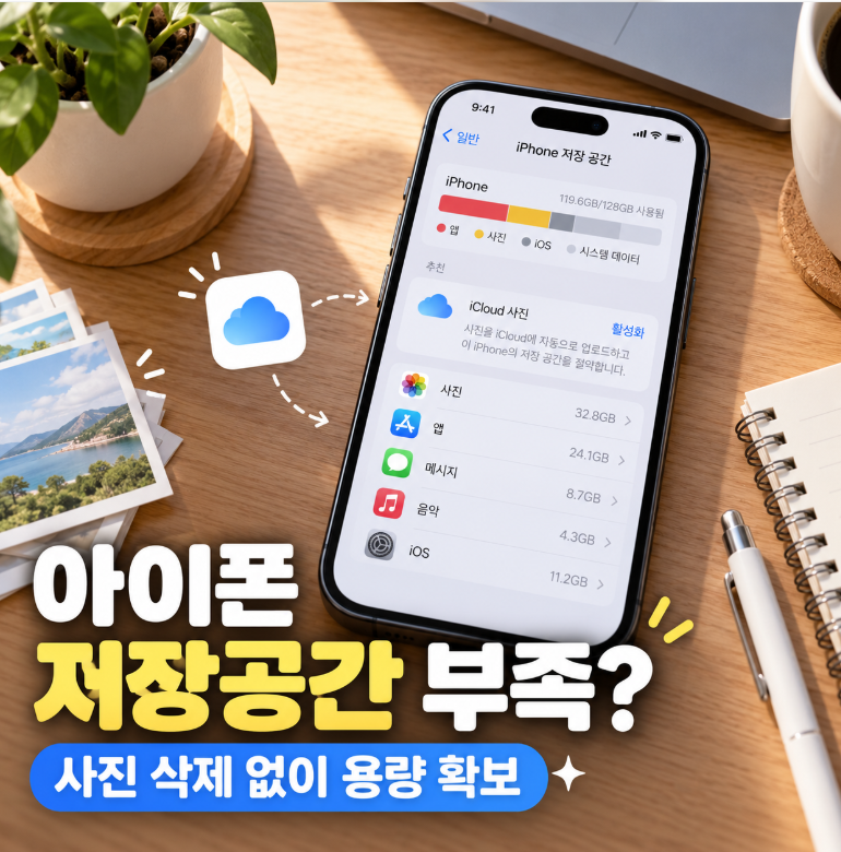 아이폰 저장공간 부족 해결, 사진 삭제 없이 용량 늘리는 설정 4가지