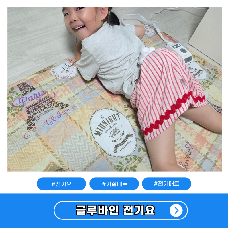 글루바인 전기요 전자파차단 거실매트 임산부도 안심하는 전기매트