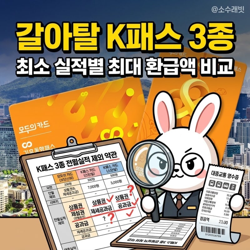 "기후동행카드 종료" 갈아탈 K패스 체크카드 3종 추천