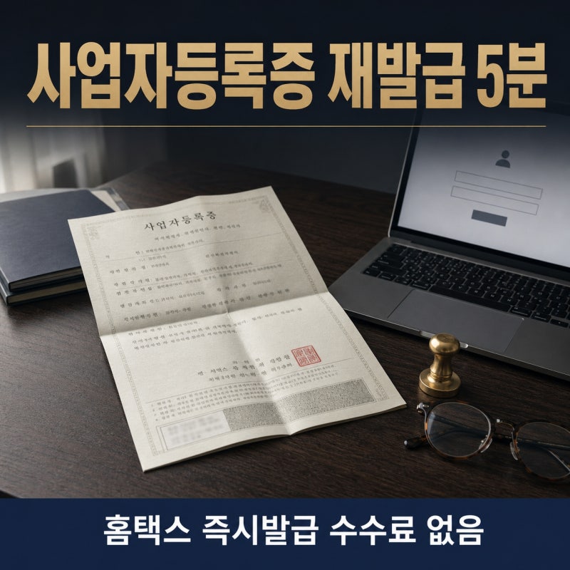 개인사업자등록증 발급, 세무서 안 가도 5분