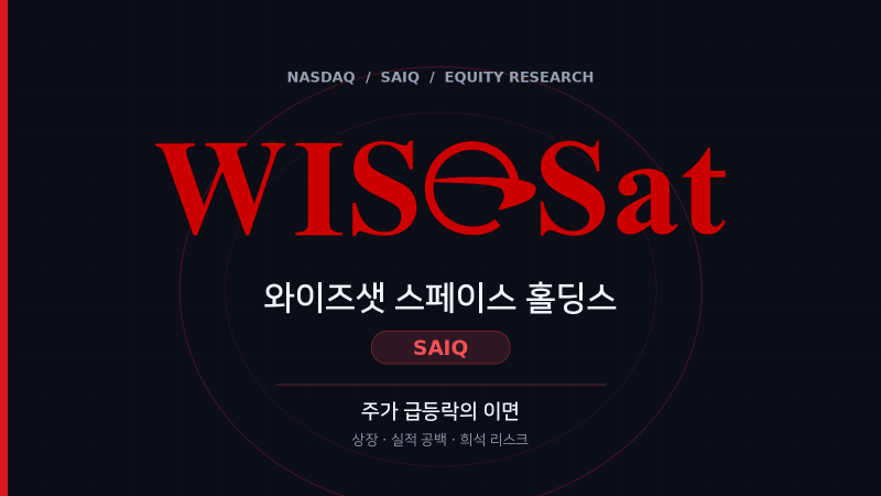 와이즈샛 스페이스 홀딩스 기업 분석｜하루 41% 급등, 매출은 0달러?｜SAIQ 주가 전망·목표주....