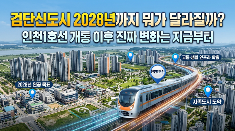 검단신도시 2028년까지 뭐가 달라질까? 인천1호선 개통 이후 진짜 변화는 지금부터