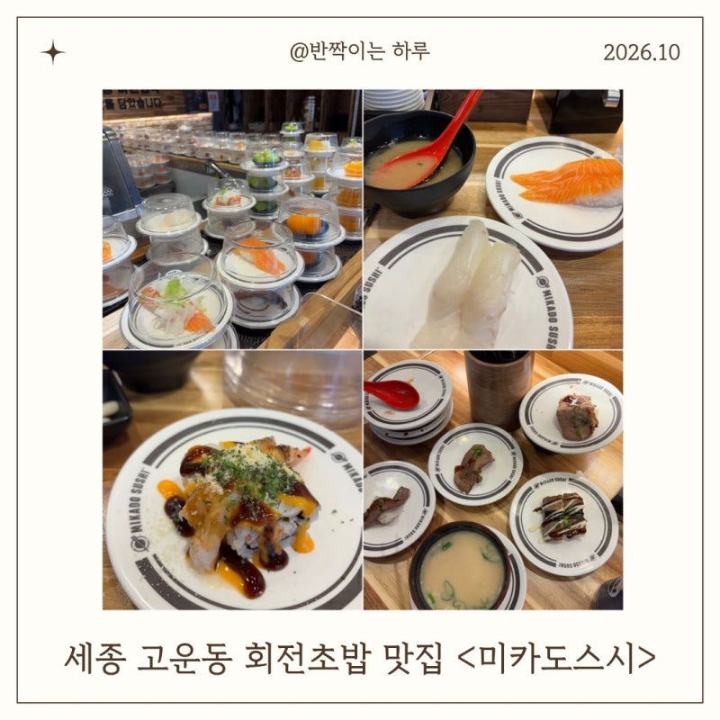 고운동 맛집 미카도스시 세종고운점 한 접시 2,100원