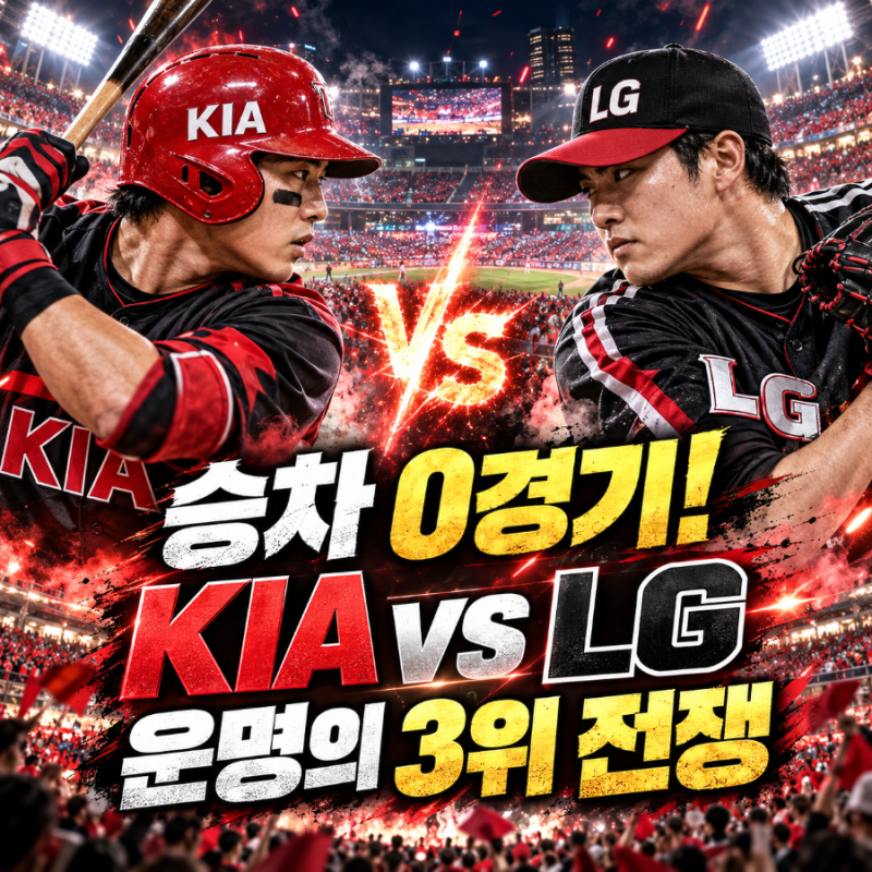 ⚾ KIA·LG 승차 0경기! 3위 전쟁, 12일 광주 최종전에서 끝난다