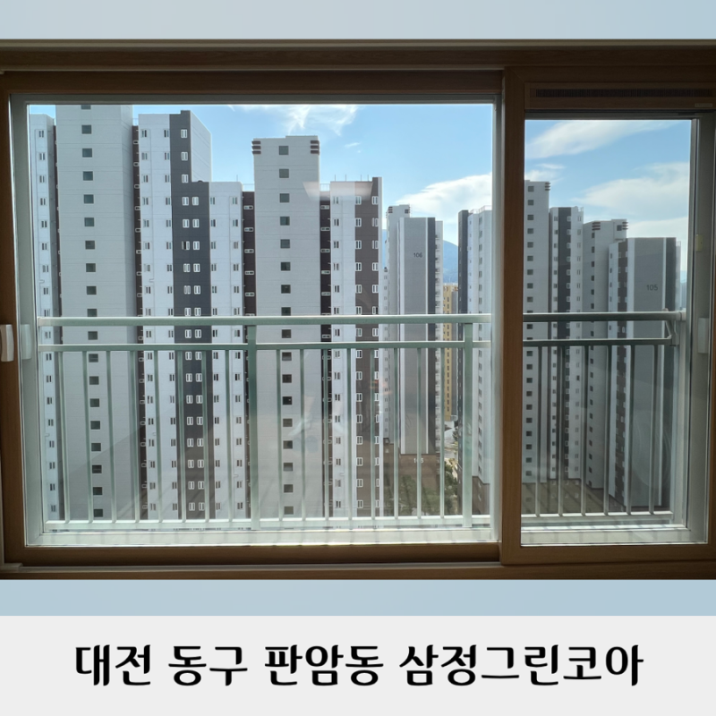 대전 판암동 삼정그린코아 유리창 청소, 답답했던 창밖 풍경을 맑게! (클린몽)