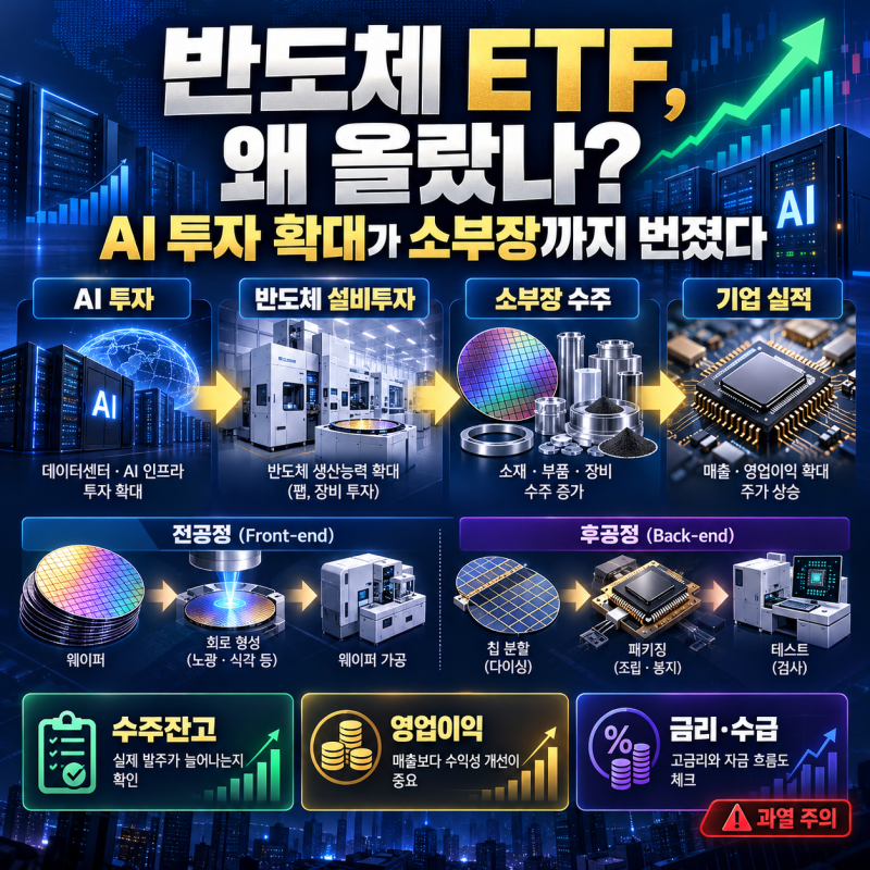 반도체 소부장 ETF가 코스닥보다 강했던 이유, AI 투자 확대가 실적까지 이어질까?
