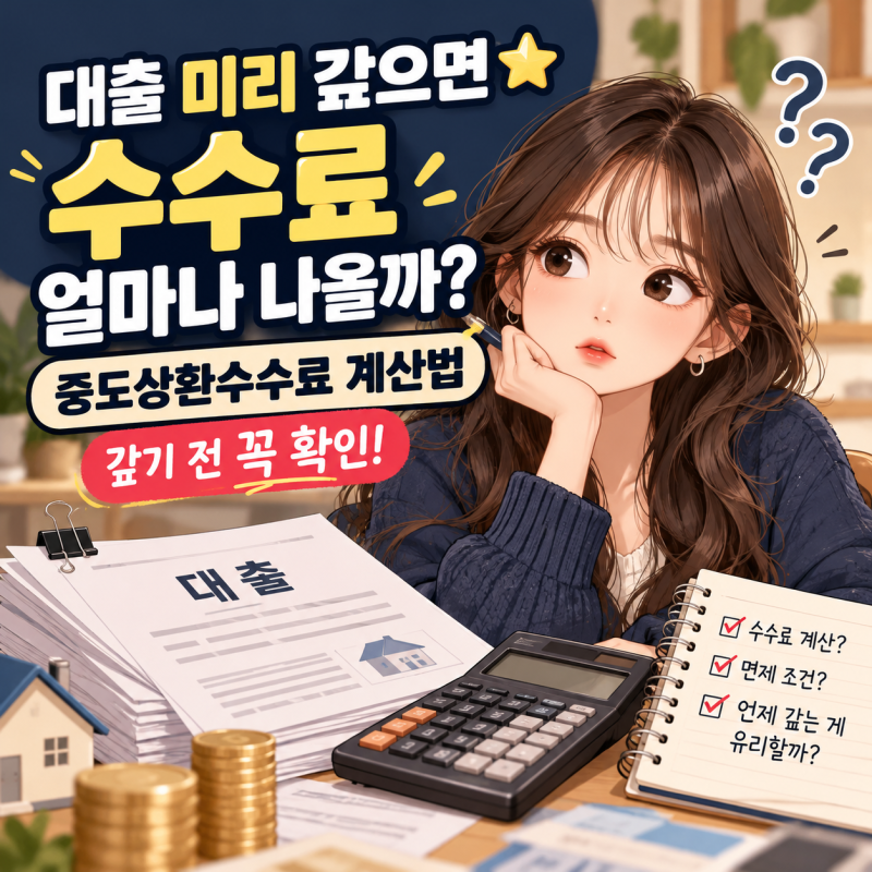 대출 미리 갚으면 수수료 얼마나 나올까?｜중도상환수수료 계산법