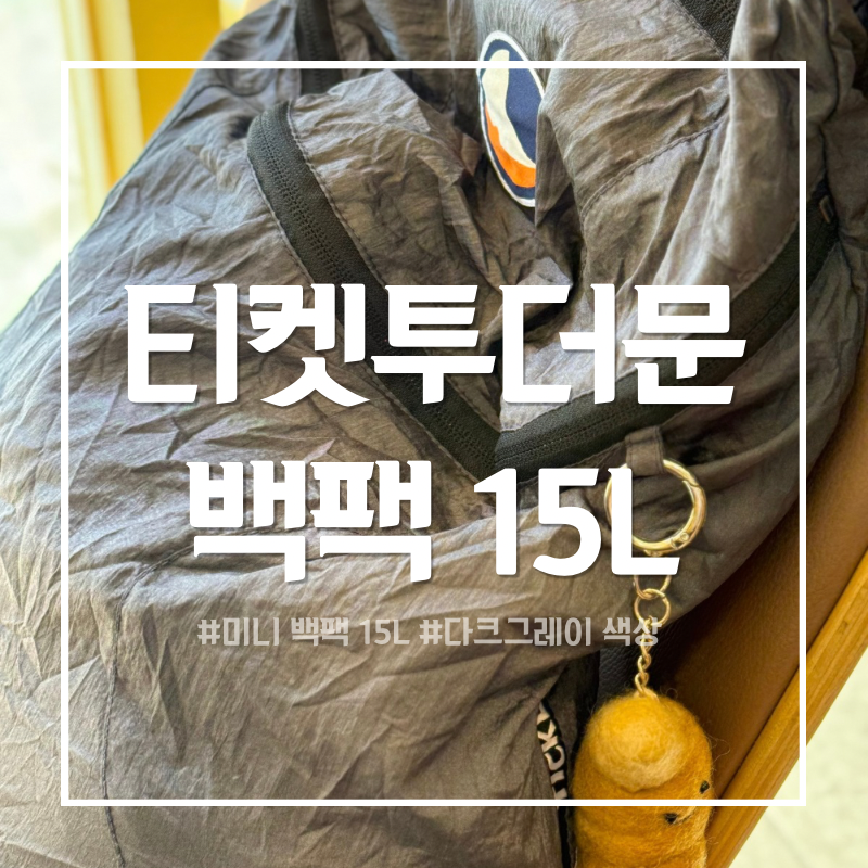 티켓투더문 미니 백팩 15L 다크그레이 추천