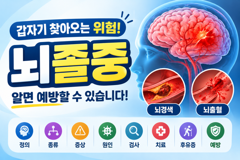 뇌경색의 전조 증상은~ 다리