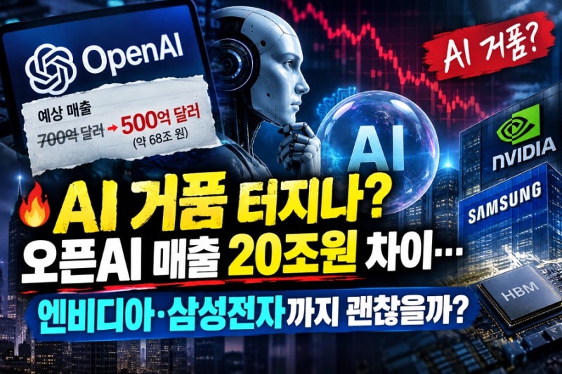 AI 거품 터지나? 오픈AI 매출 20조원 차이… 엔비디아·삼성전자까지 괜찮을까?