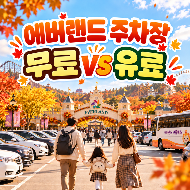 에버랜드 주차장 어디가 좋을까? 정문 유료 vs 무료