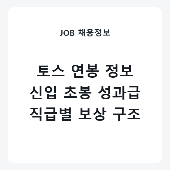 토스 비바리퍼블리카 직급별 연봉 신입 초봉 및 복리후생 조건