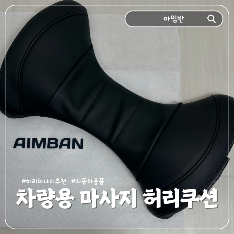 차량용 허리쿠션 추천 아임반 에어 마사지 허리쿠션 운전석 후기