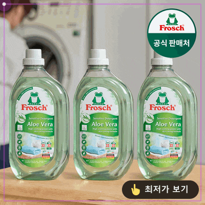 프로쉬 세탁세제 1.5L 알로에베라 3개, 예민한 피부 고민 해결사 등장