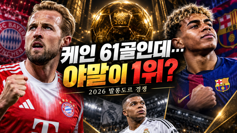 2026 발롱도르, 케인 61골인데 야말이 앞섰다? 수상 판도 뒤집힌 이유