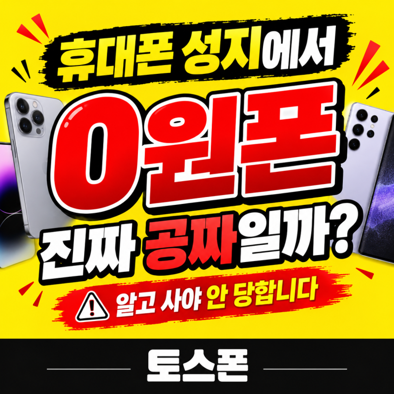 휴대폰 0원폰, 정말 공짜폰일까?