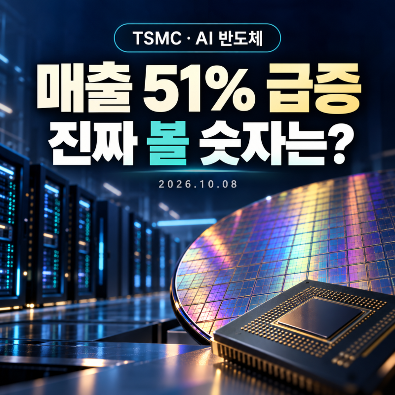 TSMC 매출 51% 급증…AI 호황인데 ‘2.3%’를 봐야 하는 이유