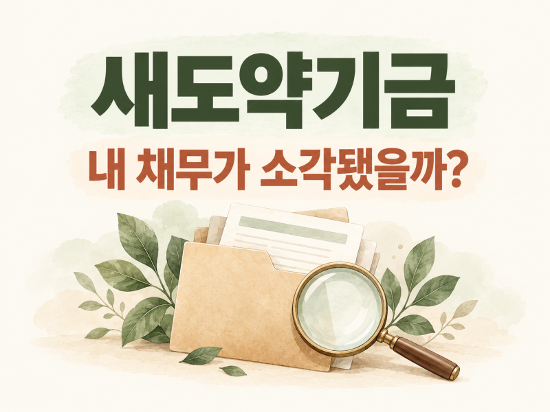 새도약기금 대상 조회｜내 채무가 소각됐는지 확인하는 방법