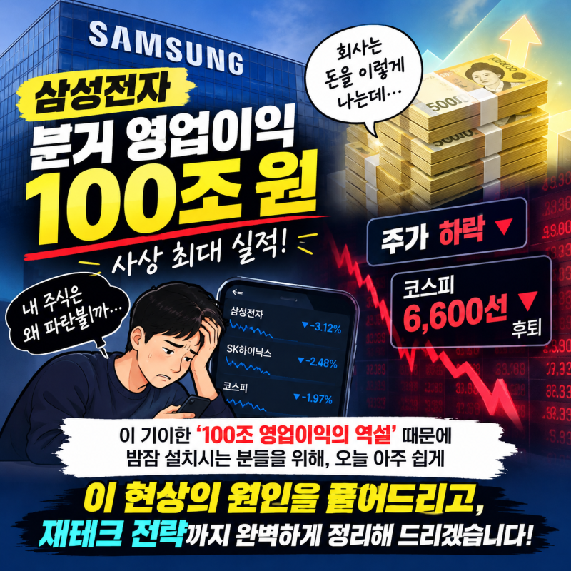 삼성전자 분기 100조 버는데 주가는 폭락? 개미들 지금 속고 있는 진짜 이유!