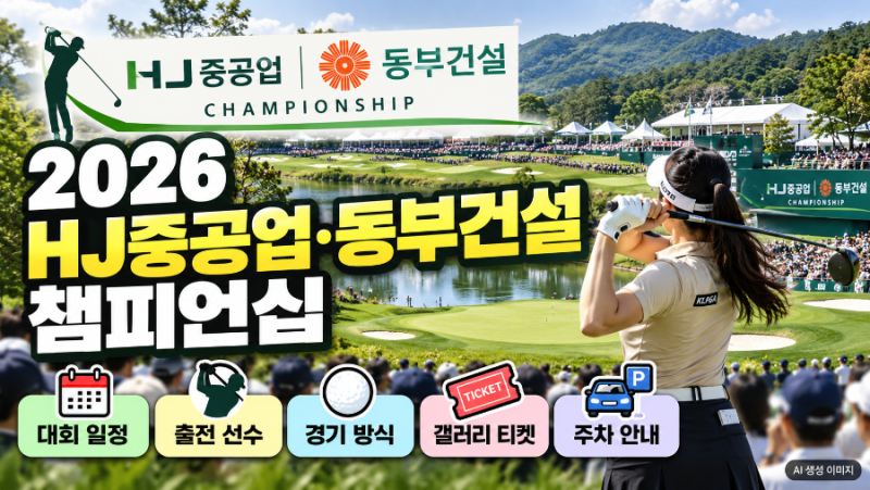 2026 HJ중공업·동부건설 챔피언십 총정리! 일정·출전 선수·경기 방식·갤러리 티켓·주차 안....