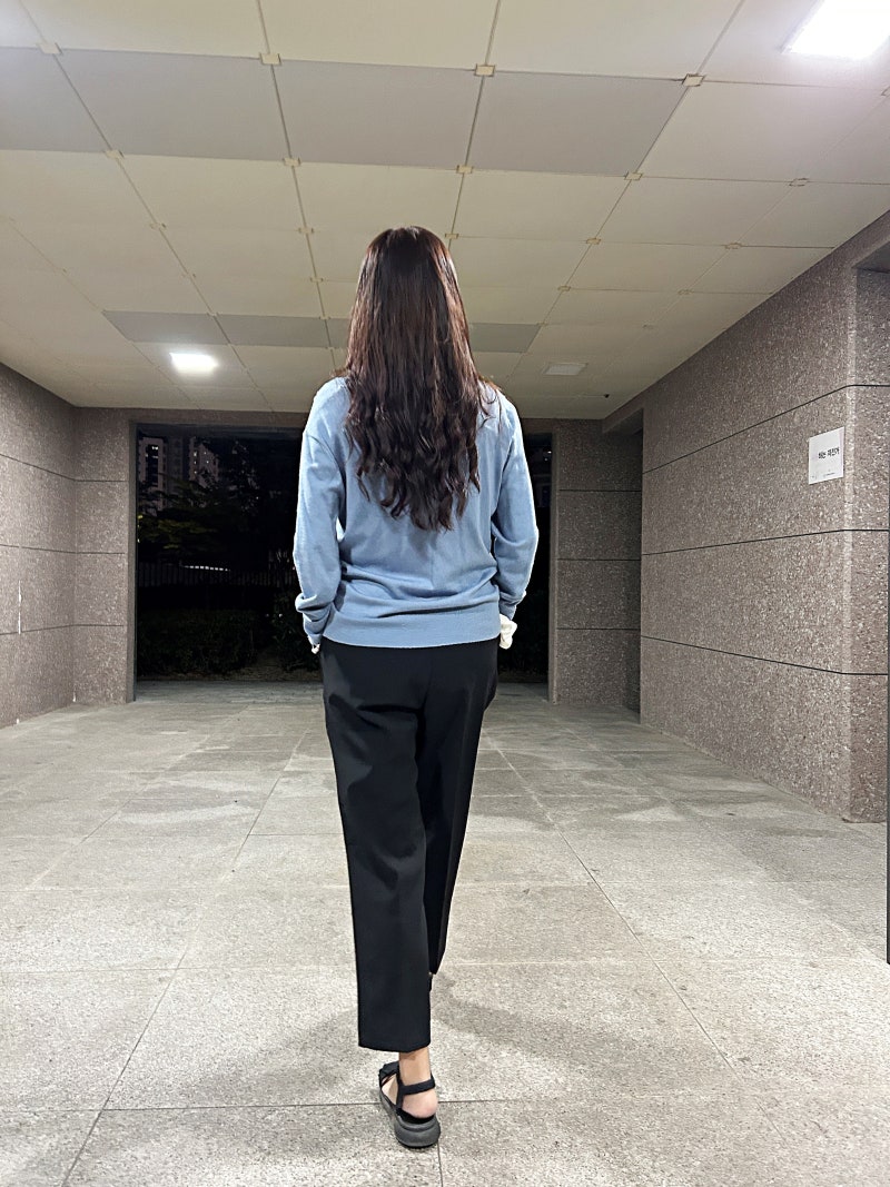 키작녀바지 날씬해보이는 마지아룩 여성일자슬랙스