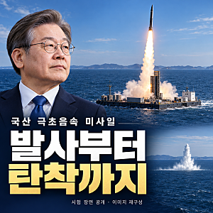 국산 극초음속 미사일 첫 시험발사 성공…청와대, 탄착 사진까지 공개