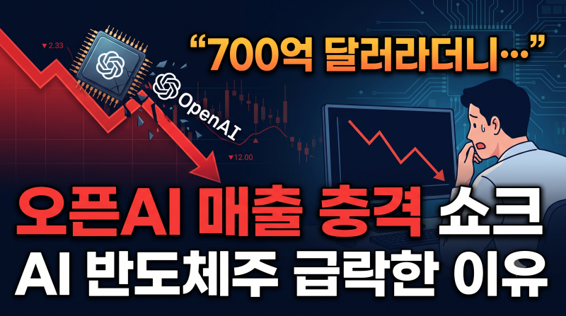 "700억 달러라더니…" 오픈AI 매출 충격 쇼크, AI 반도체주 급락한 이유