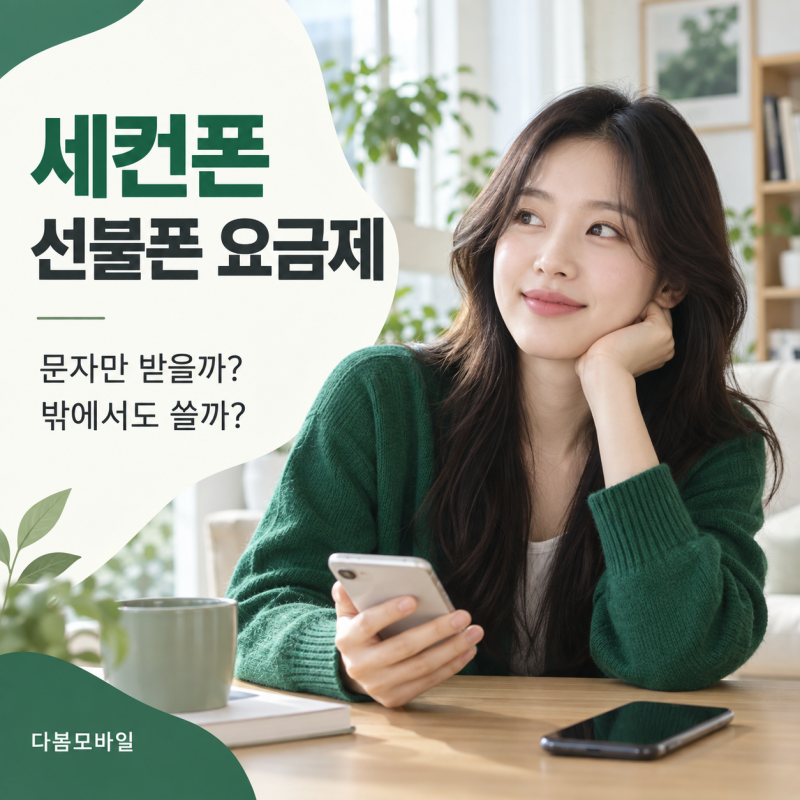 세컨폰 선불폰 요금제, 문자만 받을 때도 396을 골라야 할까?